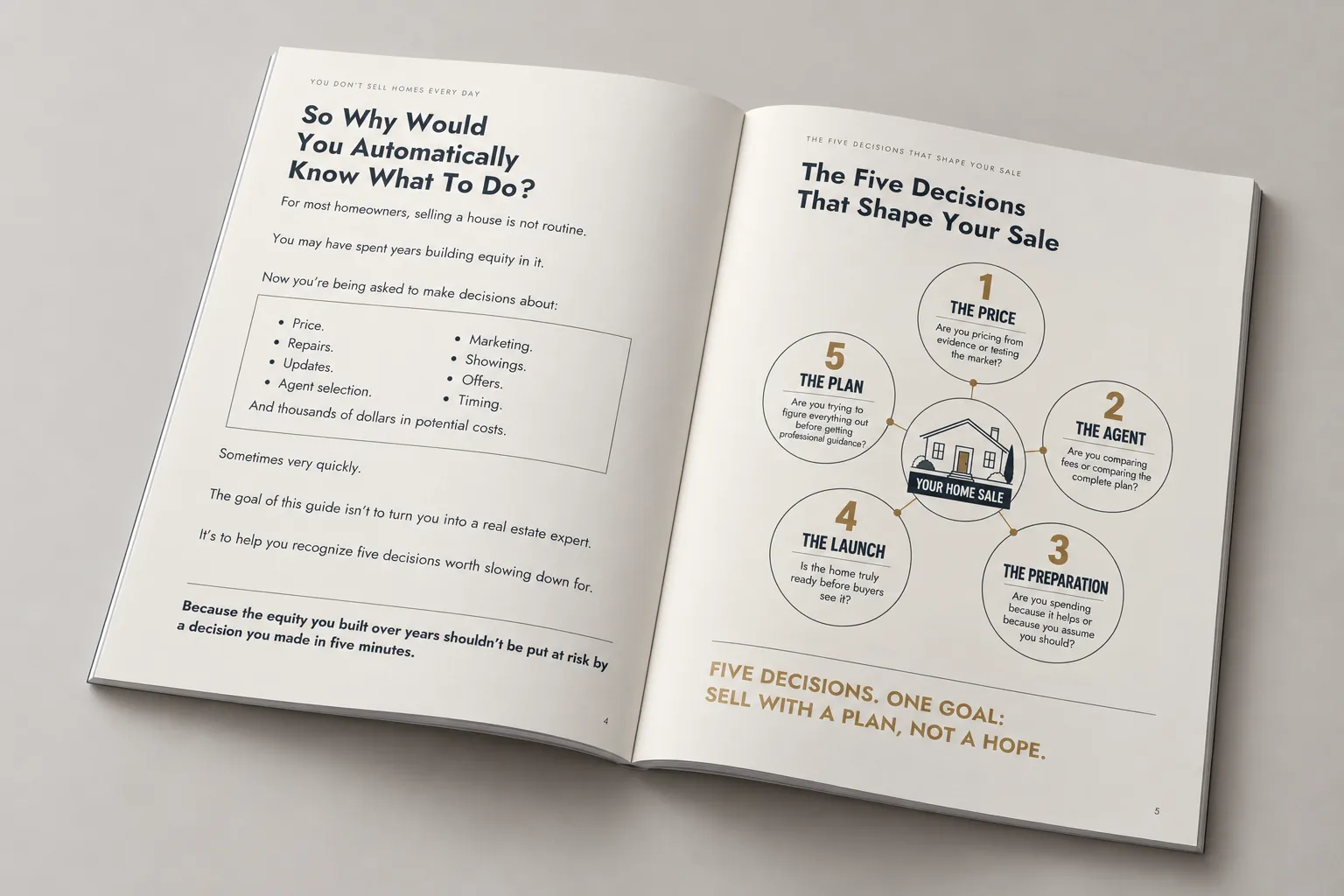 5 Mistakes Sellers Make Guide by Christian Perez, shown as a printed booklet