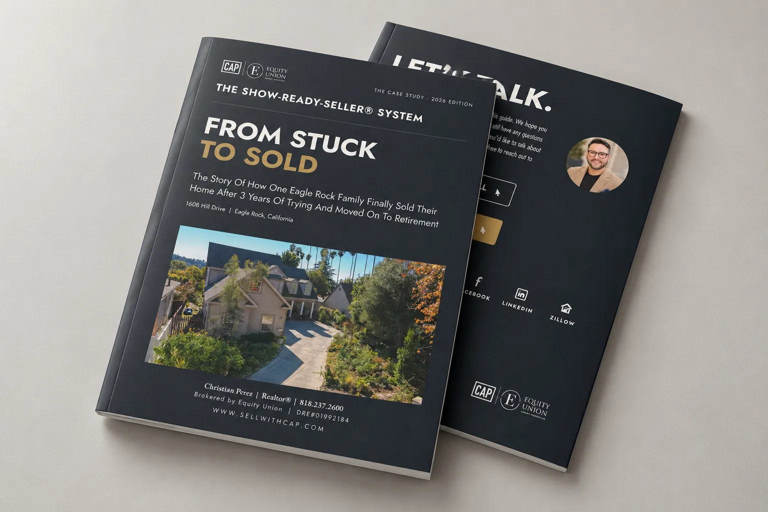 From Stuck To Sold by Christian Perez, shown as a printed booklet