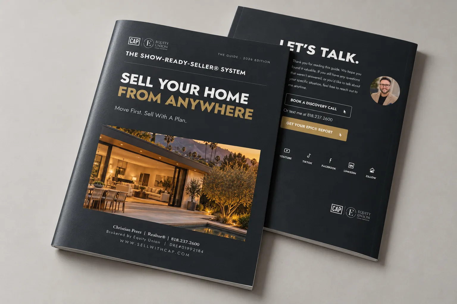 Relocating Seller Guide by Christian Perez, shown as a printed booklet