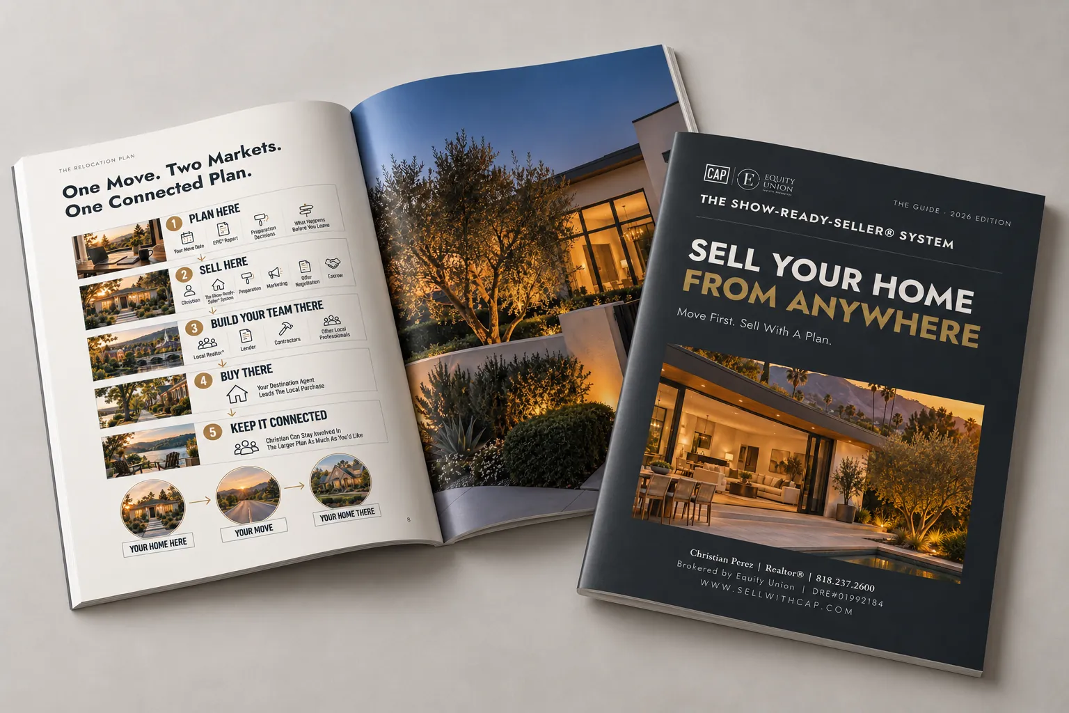 Relocating Seller Guide by Christian Perez, shown as a printed booklet